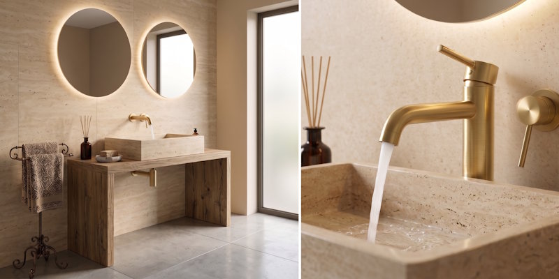 Brushed Brass Taps